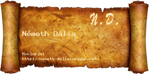 Németh Dália névjegykártya